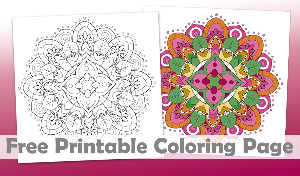 Mandala coloring page. Free printable coloring page by Color-A-Mandala