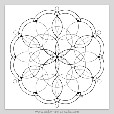 Free printable mandala coloring page by Color A Mandala