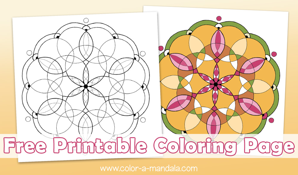 Free printable mandala coloring page by Color A Mandala