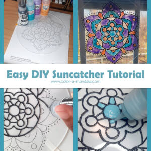 How to use a Coloring Page to make a Suncatcher - Free Printable ...