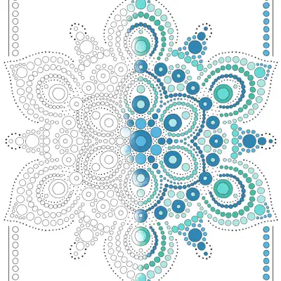 Dot mandala coloring page by Color A Mandala