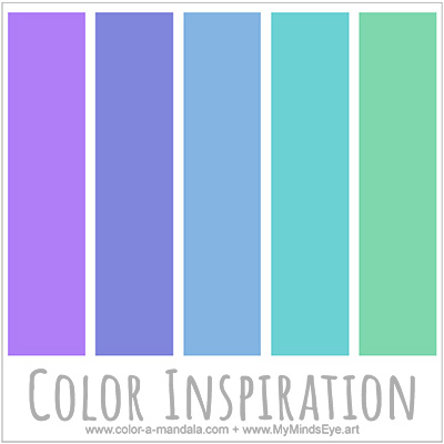 Color inspiration palette by color a mandala