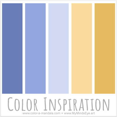 Image of Blue and Yellow color inspiration palette