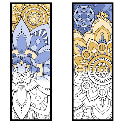 Mandala Coloring Page Bookmarks