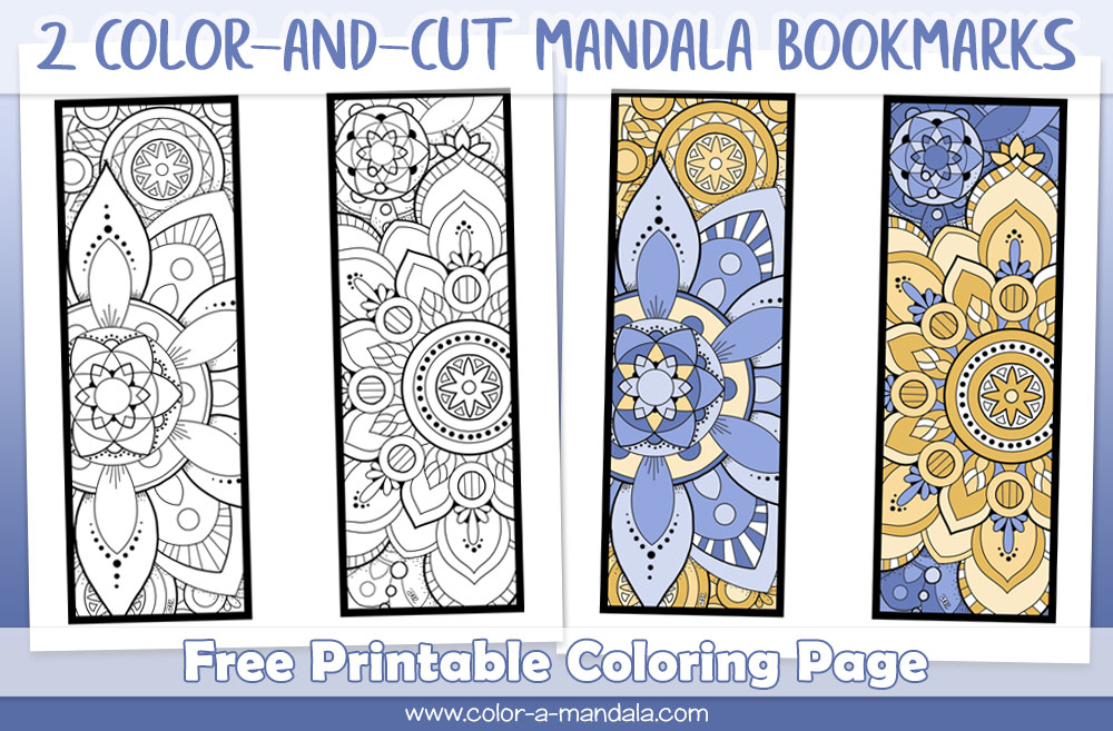 Image of 2 bookmarks with mandala patterns.