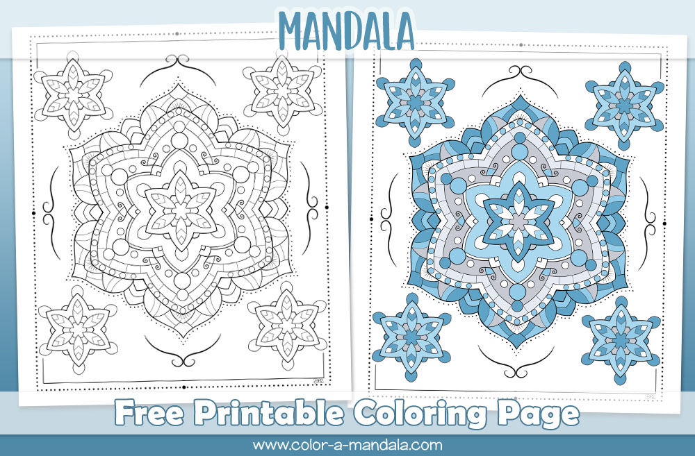 Free printable mandala coloring page