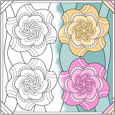 Swirling Mandalas Coloring Page (M173)