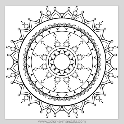 Image of a free printable coloring page by color-a-mandala.