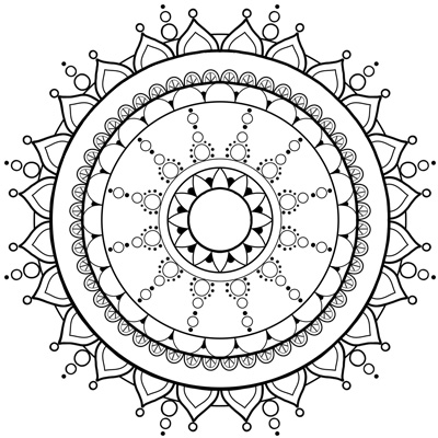 Mandala Coloring Page (M176)