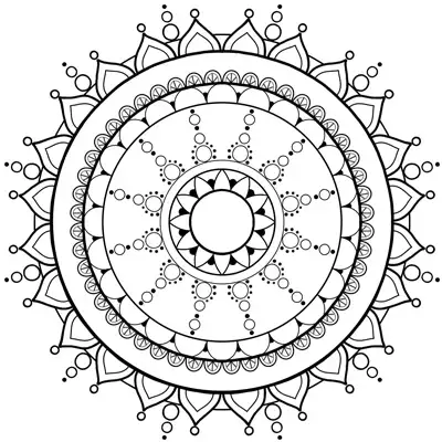 Mandala Coloring Page (M176)