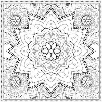 Mandala Coloring Page (M178)
