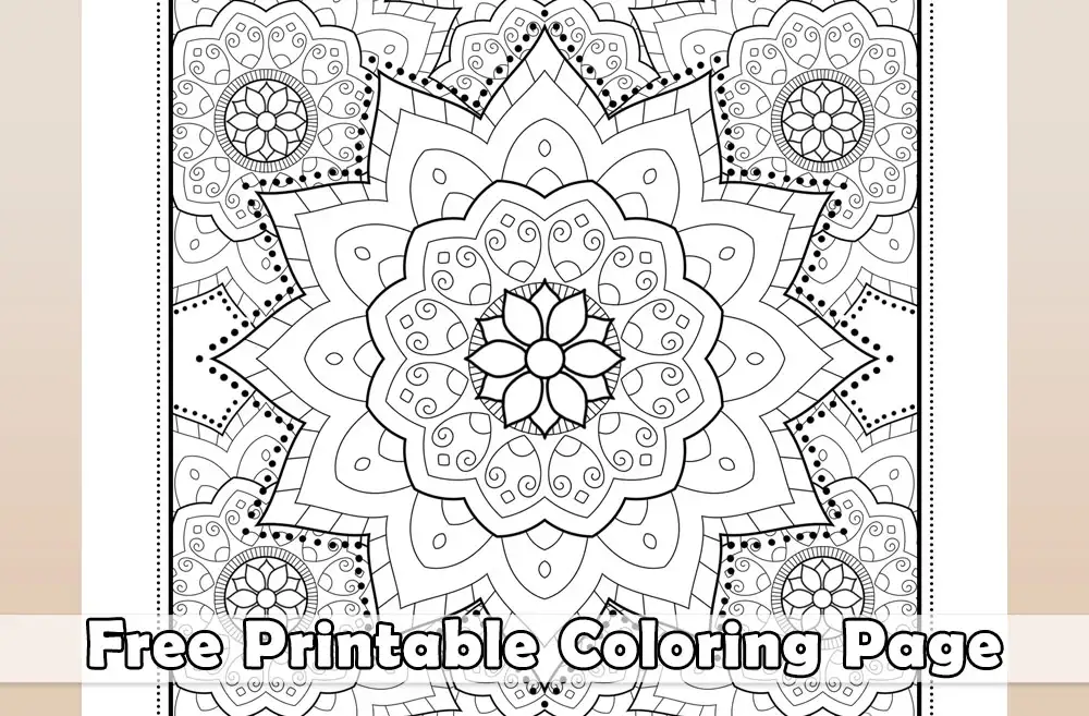 MANDALA COLOR BY NUMBERS 