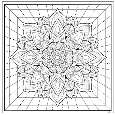 Mandala Coloring Page (M182)