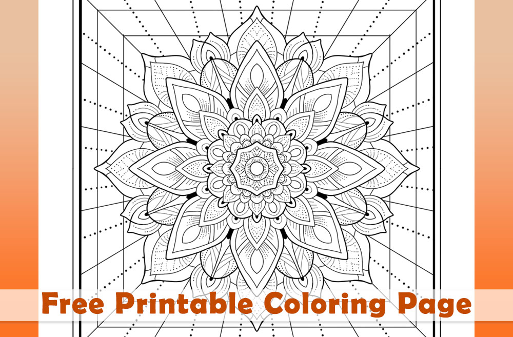 Image of a mandala coloring page