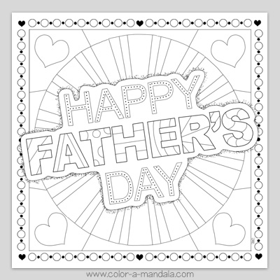 Happy Father's Day coloring page image