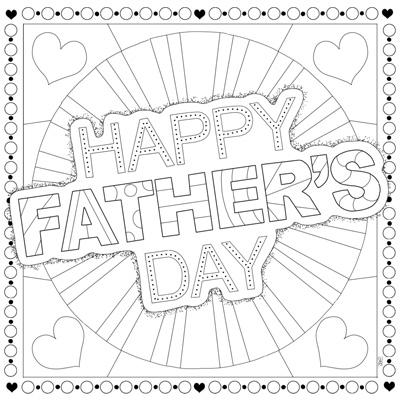 Happy Father's Day Coloring Page (M186)