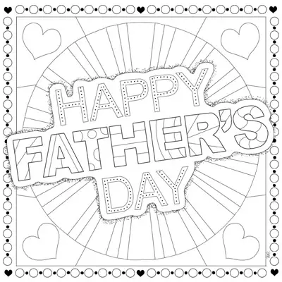 Happy Father's Day Coloring Page (M186)