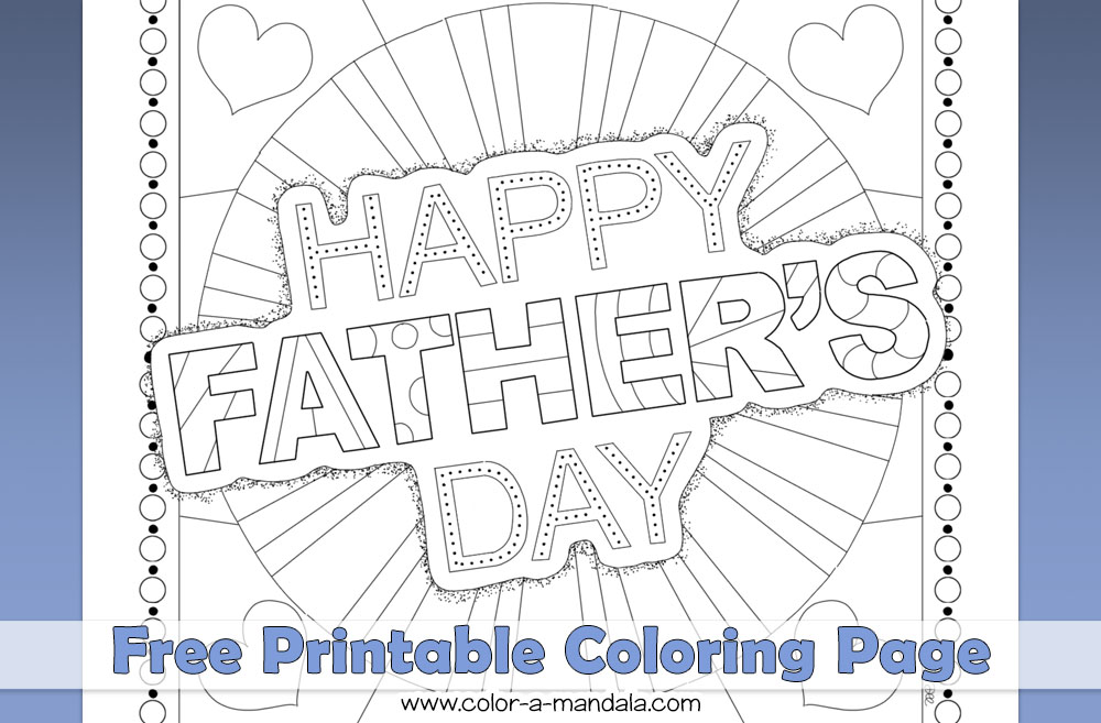 Happy Father's Day coloring page