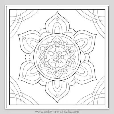 Mandala coloring page image