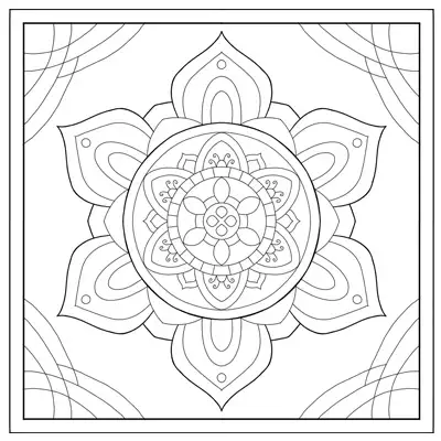 Mandala Coloring Page (M188)