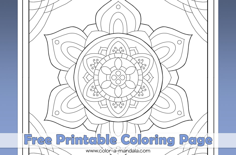 Mandala coloring page image