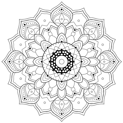 Mandala Coloring Page (M189)