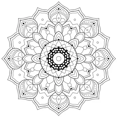 Mandala Coloring Page (M189)