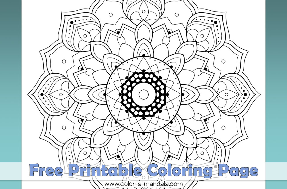 Mandala coloring page image