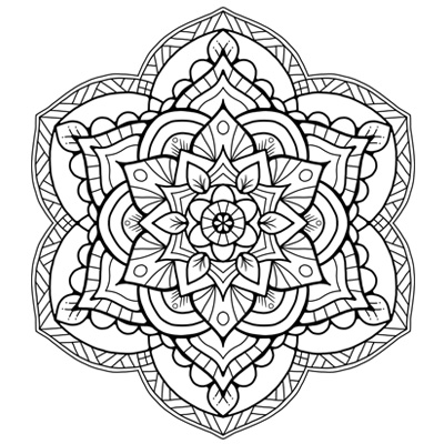 Mandala Coloring Page (M190)