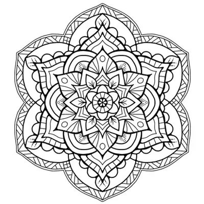 Mandala Coloring Page (M190)