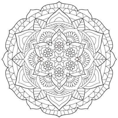 Mandala Coloring Page (M191)