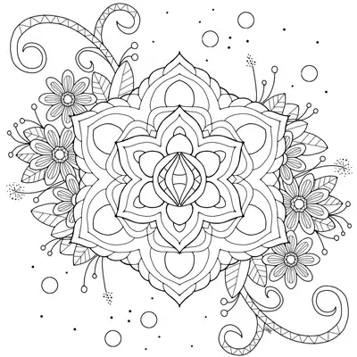 Mandala Coloring Page (M192)