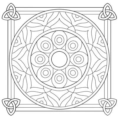 Geometric Art Coloring Page (M195)