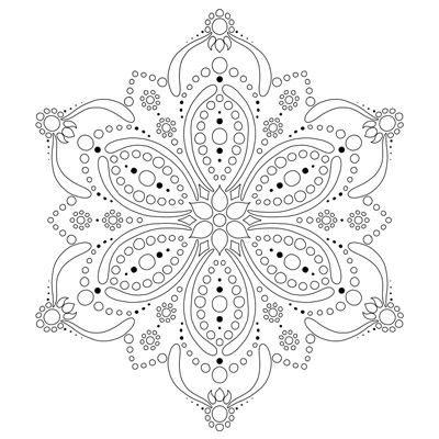 Dot Mandala Coloring Page (M198)