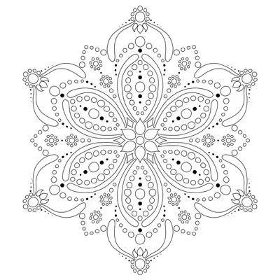 Dot Mandala Coloring Page (M198)