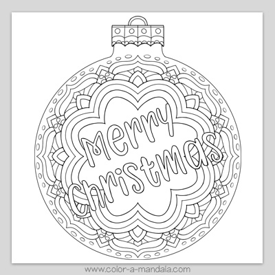 Image of a Merry Christmas coloring page