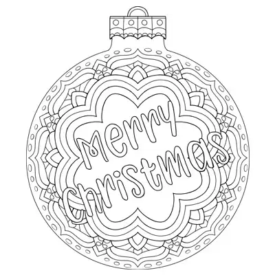 Merry Christmas Coloring Page (M201)