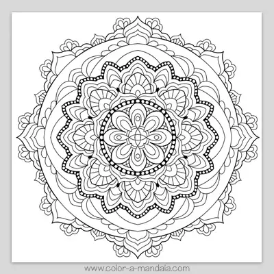 Image of Mandala coloring page