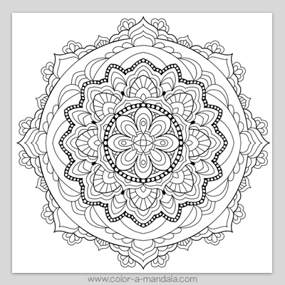 Image of Mandala coloring page