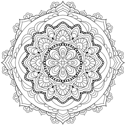 Mandala Coloring Page (M202)