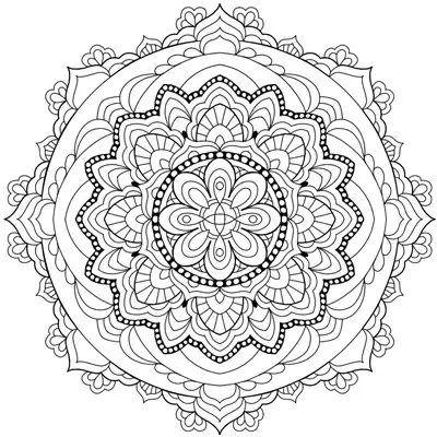 Mandala Coloring Page (M202)