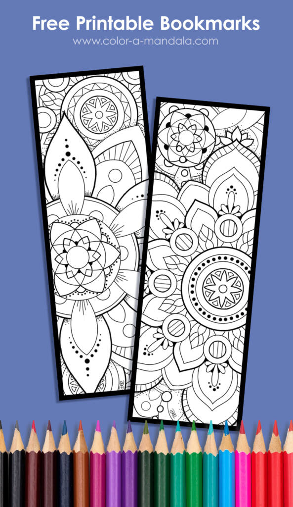 2 Printable Bookmarks that can be colored in.