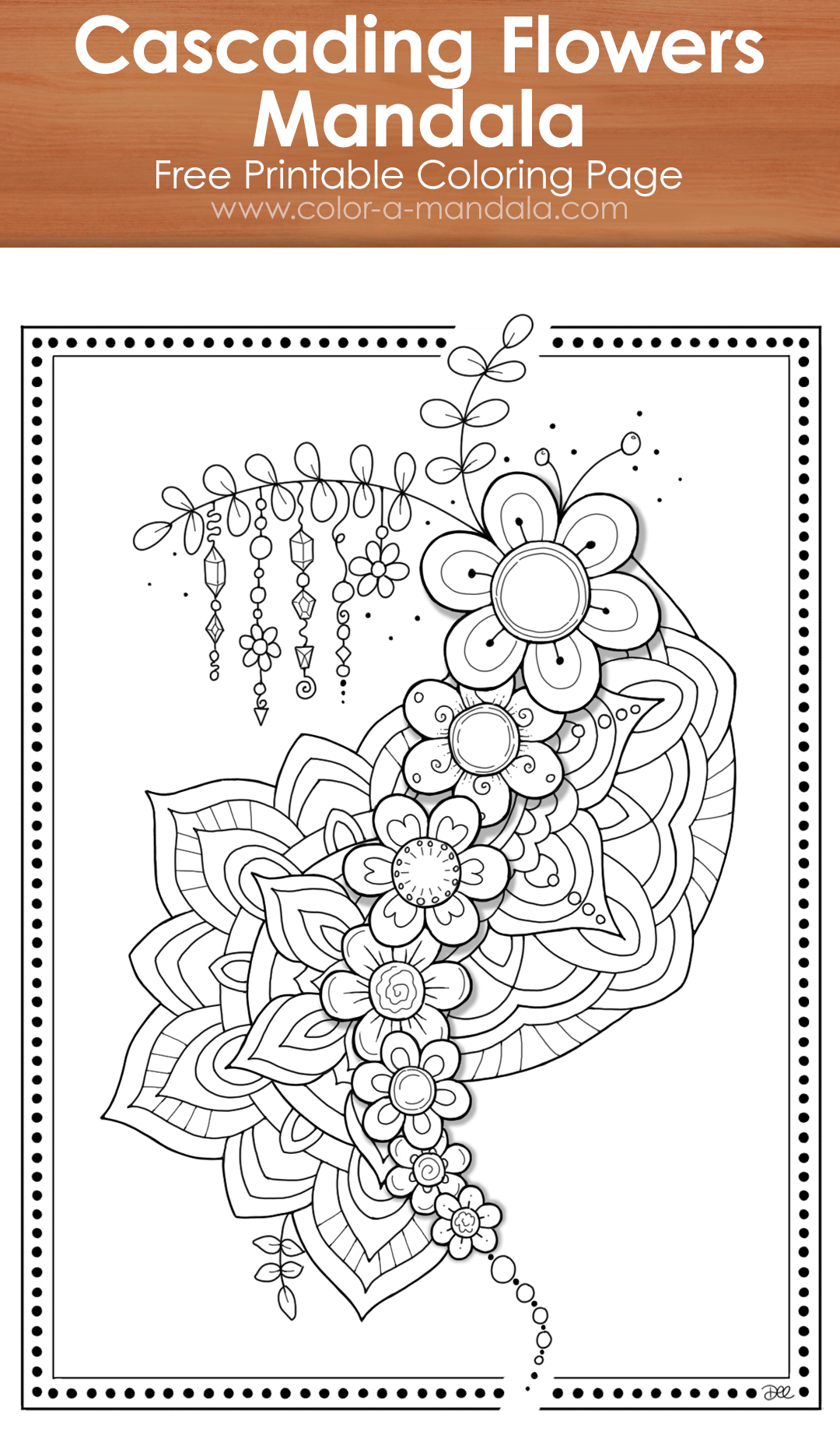 Cascading Flowers Mandala image