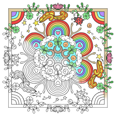 Good luck coloring page
