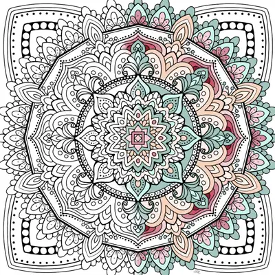 Intricate tranquility mandala