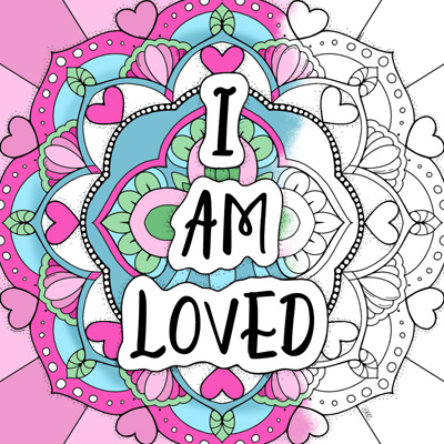 I am Loved coloring page
