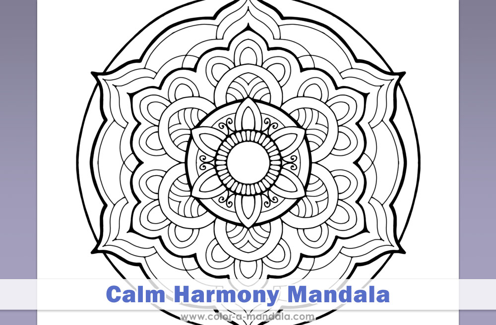 Calm harmony mandala design
