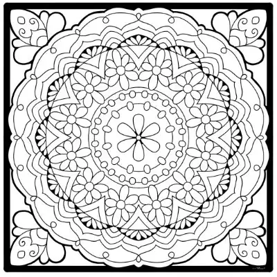 Mindful Flower Petals Mandala